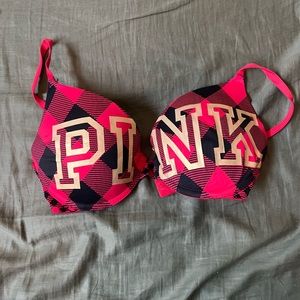 Pink Christmas bra 34C